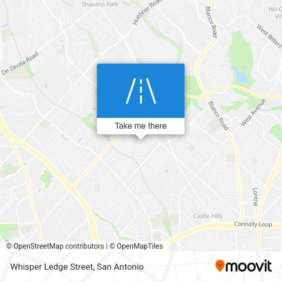 Whisper Ledge Street map