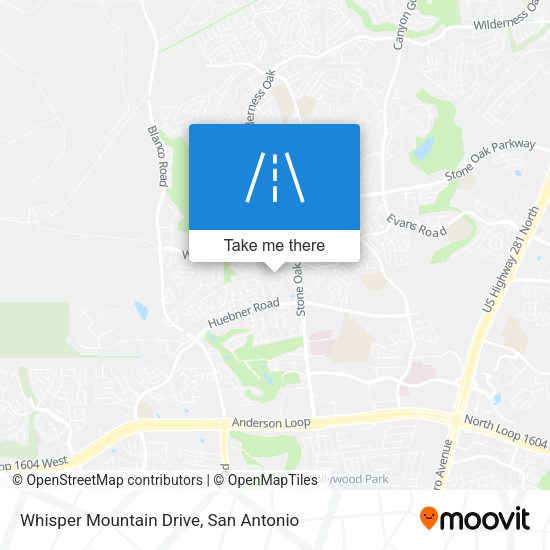 Mapa de Whisper Mountain Drive