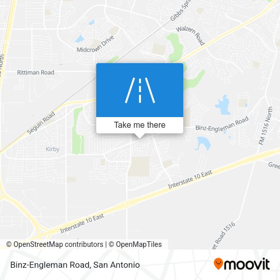 Binz-Engleman Road map
