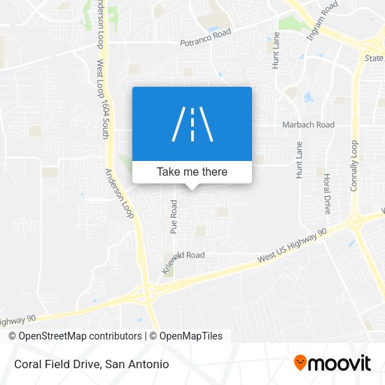 Coral Field Drive map