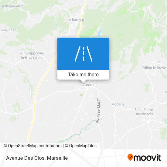 Avenue Des Clos map