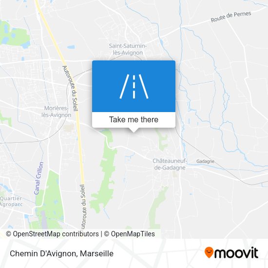 Chemin D'Avignon map