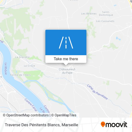 Traverse Des Pénitents Blancs map