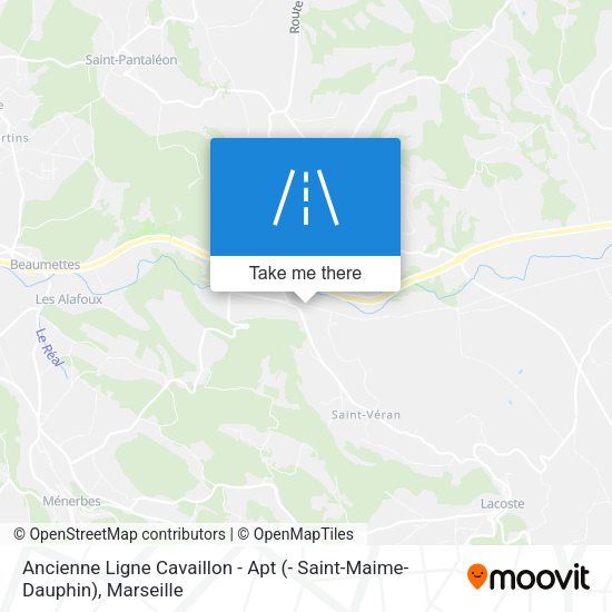 Ancienne Ligne Cavaillon - Apt (- Saint-Maime-Dauphin) map