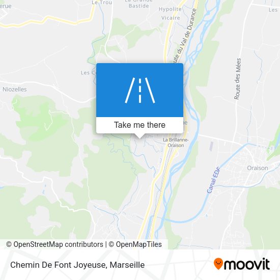 Chemin De Font Joyeuse map