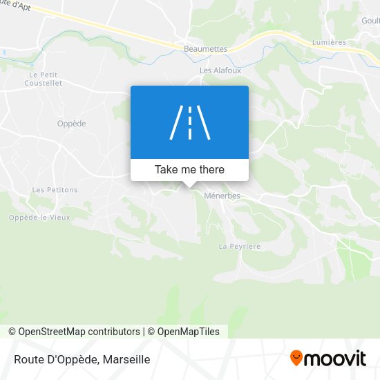 Route D'Oppède map