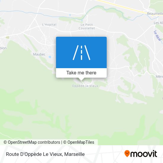 Route D'Oppède Le Vieux map