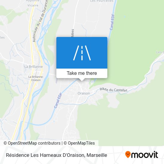 Résidence Les Hameaux D'Oraison map