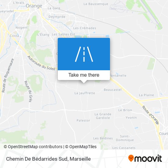 Chemin De Bédarrides Sud map