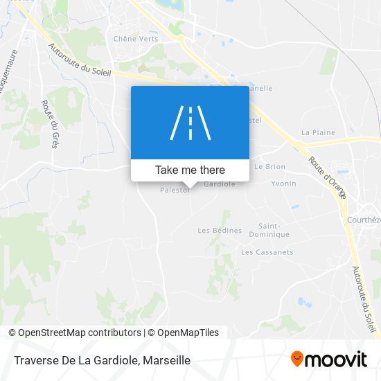 Traverse De La Gardiole map