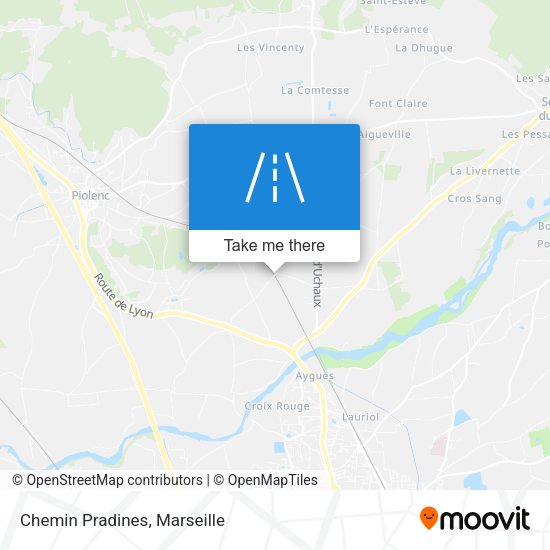 Chemin Pradines map