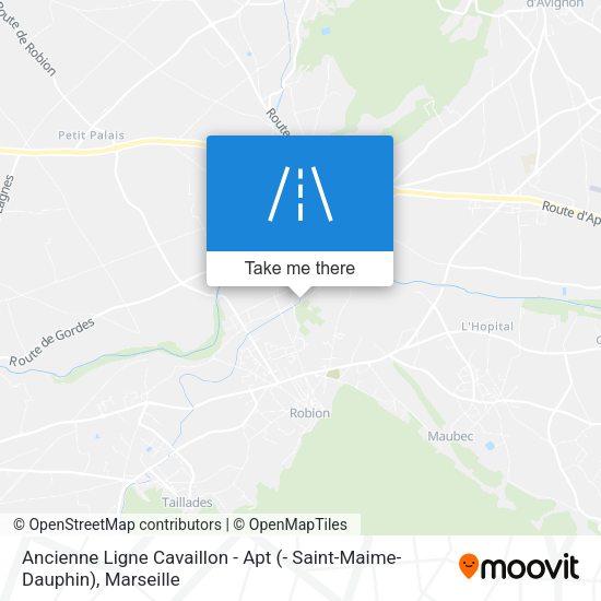 Ancienne Ligne Cavaillon - Apt (- Saint-Maime-Dauphin) map