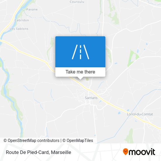 Route De Pied-Card map