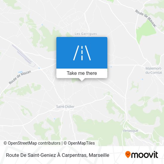 Route De Saint-Geniez À Carpentras map