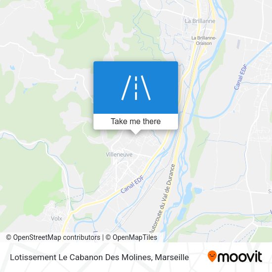 Lotissement Le Cabanon Des Molines map