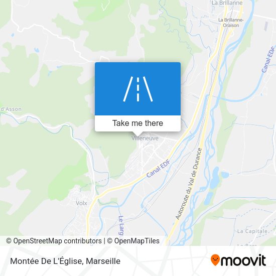 Montée De L'Église map