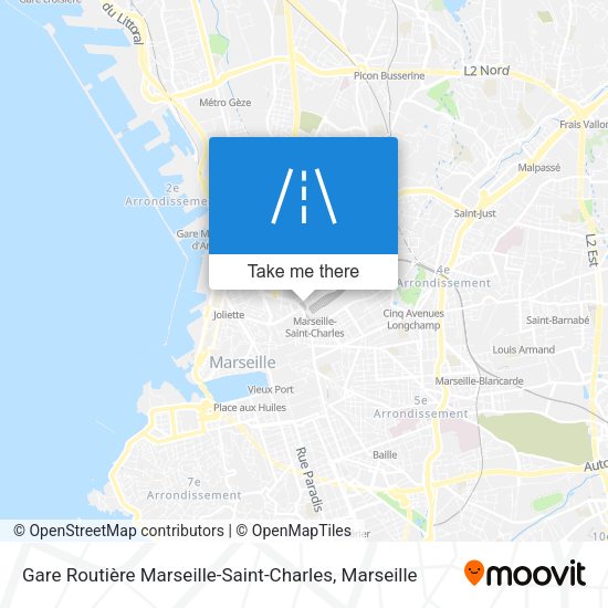 Gare Routière Marseille-Saint-Charles map