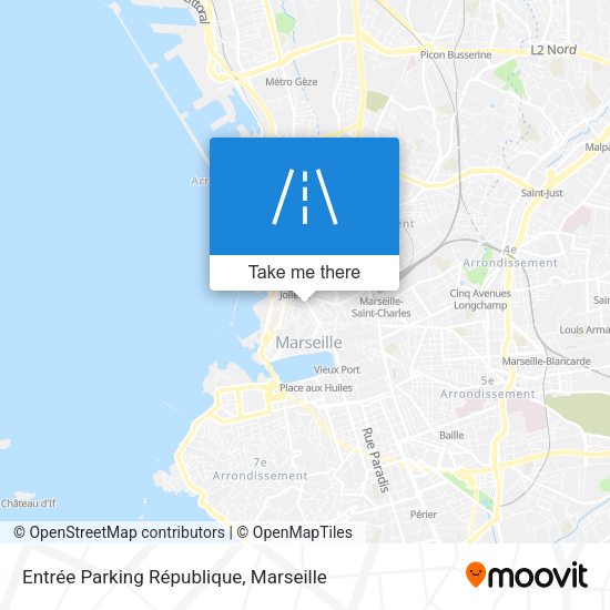 Entrée Parking République map
