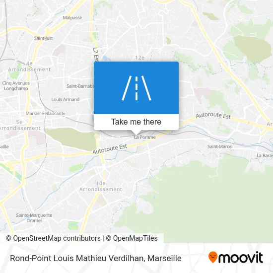 Rond-Point Louis Mathieu Verdilhan map