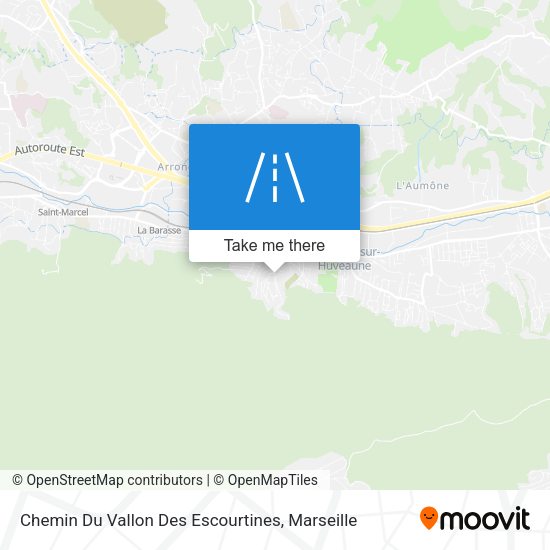 Chemin Du Vallon Des Escourtines map