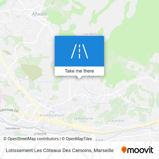 Lotissement Les Côteaux Des Camoins map