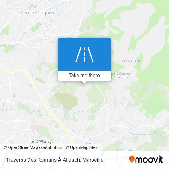 Traverss Des Romans À Allauch map