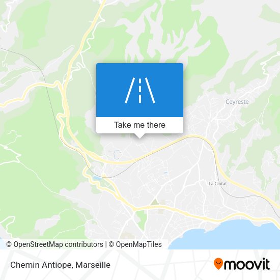 Chemin Antiope map