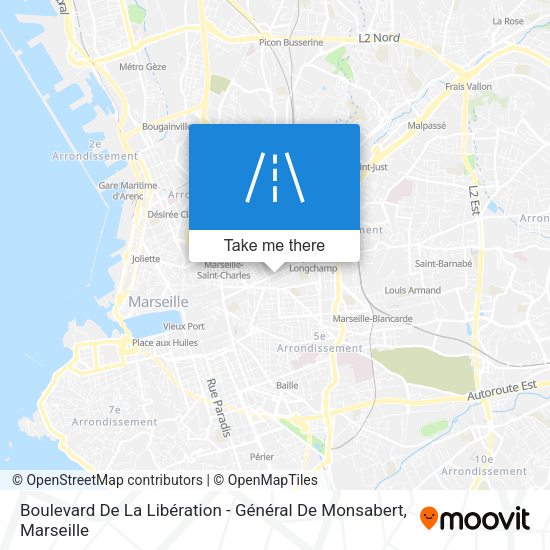 Boulevard De La Libération - Général De Monsabert map