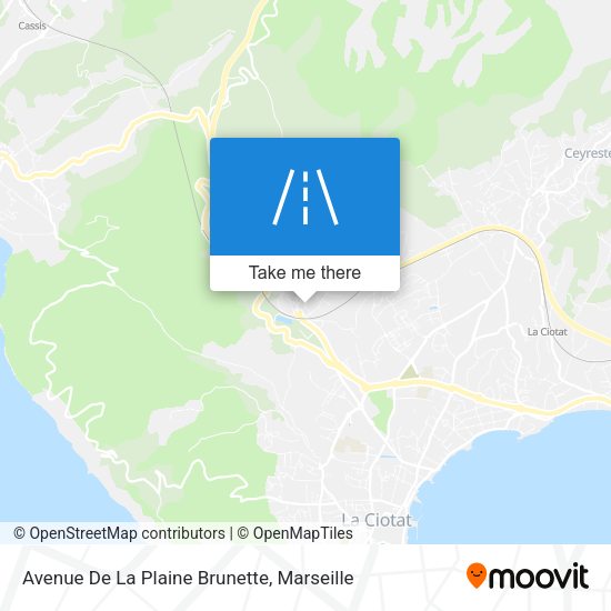 Avenue De La Plaine Brunette map