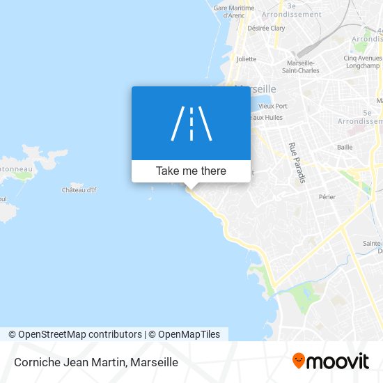 Mapa Corniche Jean Martin