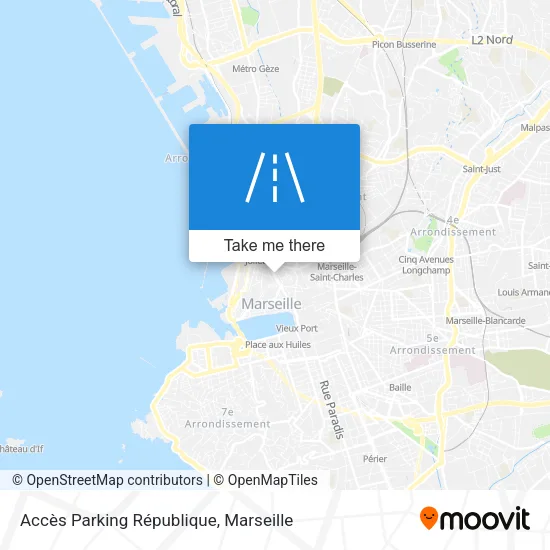 Accès Parking République map