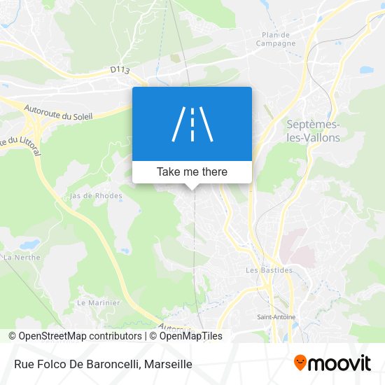 Rue Folco De Baroncelli map