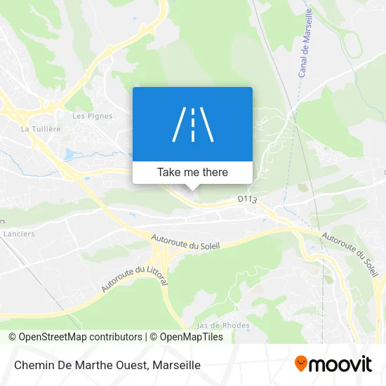 Chemin De Marthe Ouest map