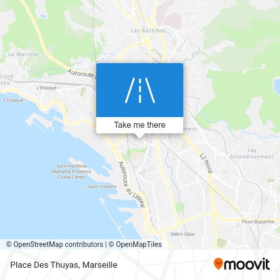 Place Des Thuyas map