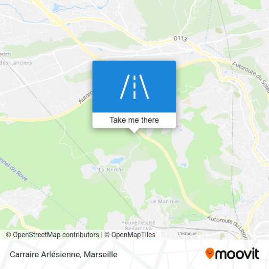 Carraire Arlésienne map