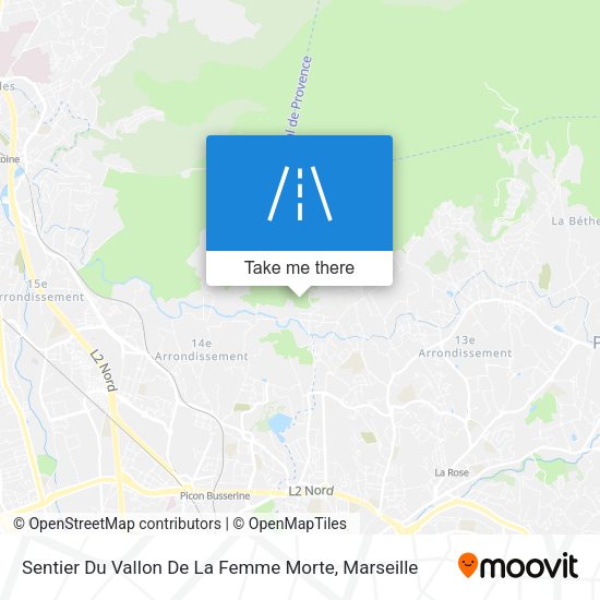 Sentier Du Vallon De La Femme Morte map