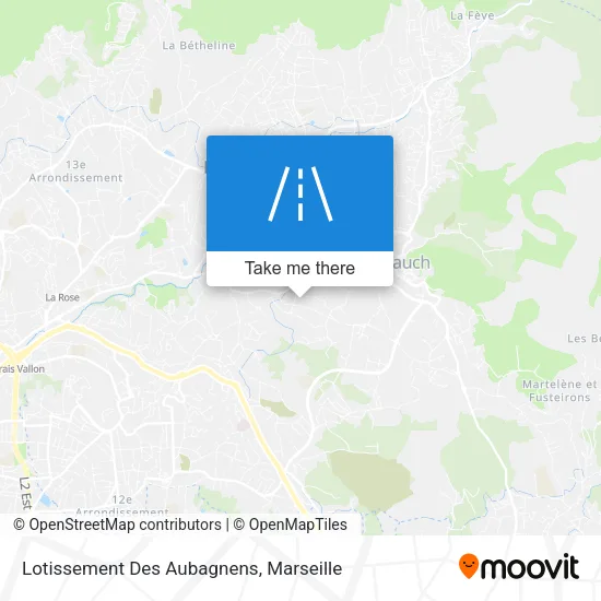 Lotissement Des Aubagnens map