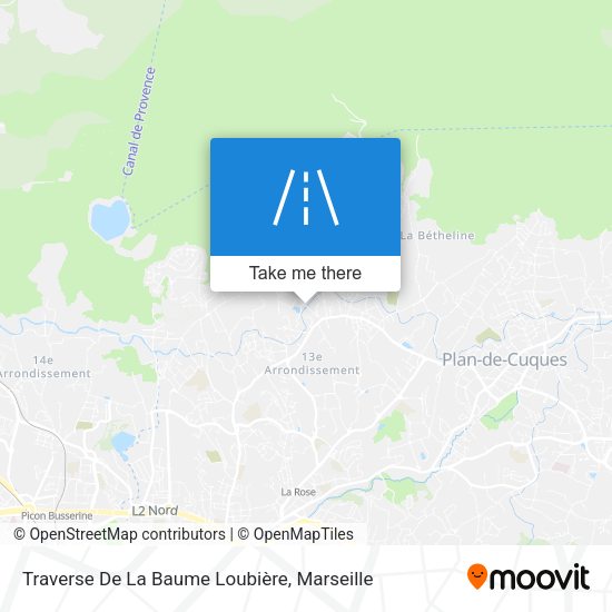 Traverse De La Baume Loubière map