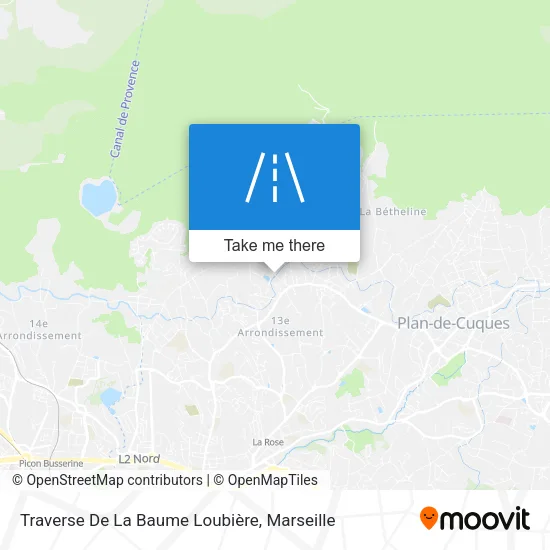 Traverse De La Baume Loubière map