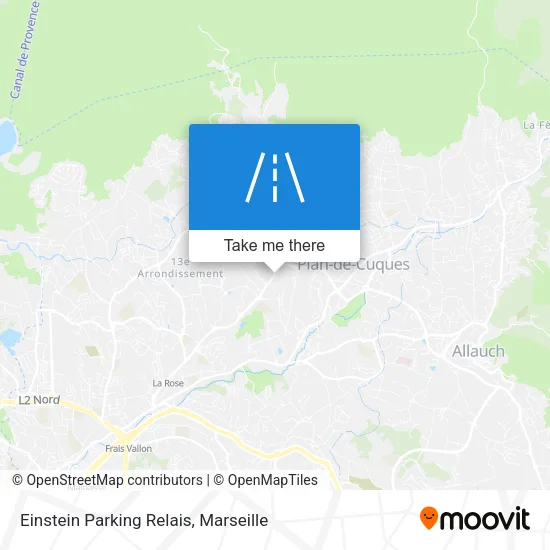 Einstein Parking Relais map