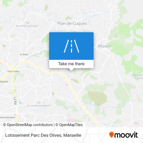 Lotissement Parc Des Olives map