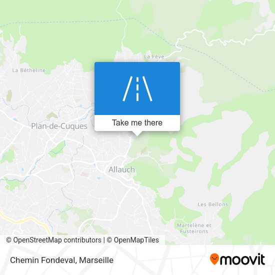 Chemin Fondeval map