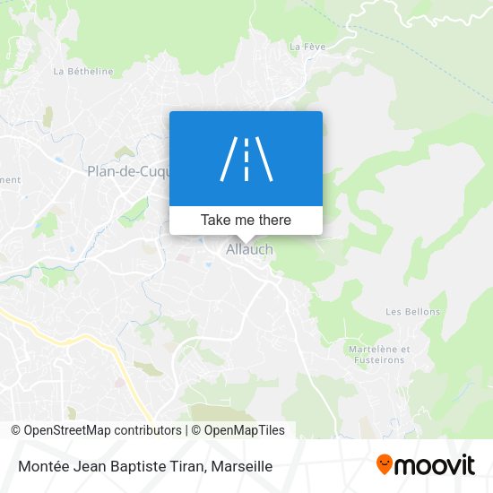Montée Jean Baptiste Tiran map