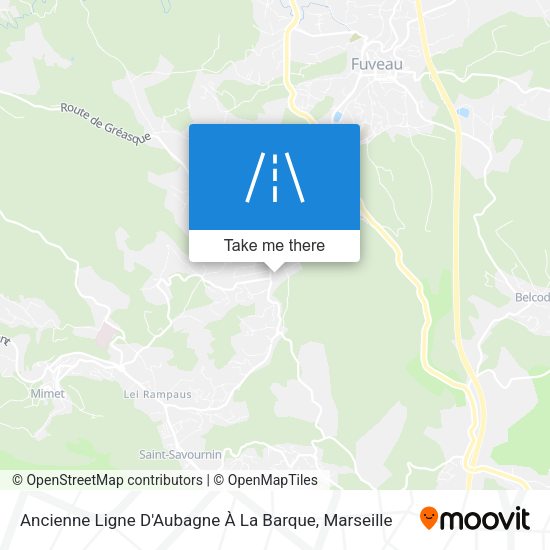 Ancienne Ligne D'Aubagne À La Barque map