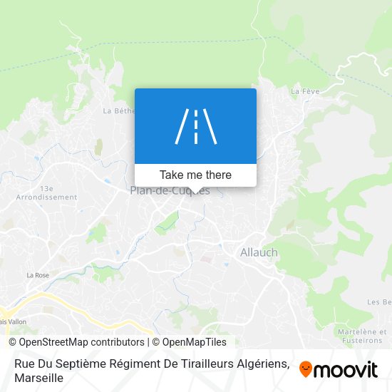 Rue Du Septième Régiment De Tirailleurs Algériens map