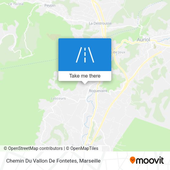 Chemin Du Vallon De Fontetes map