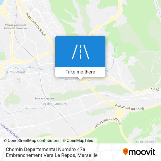 Chemin Départemental Numéro 47a Embranchement Vers Le Repos map