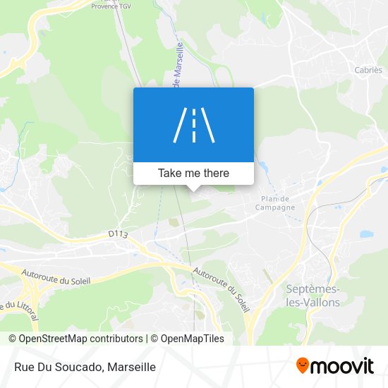 Rue Du Soucado map