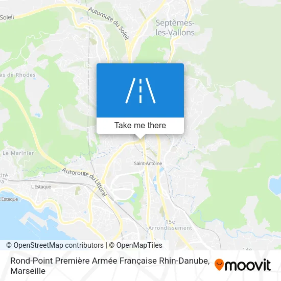 Rond-Point Première Armée Française Rhin-Danube map