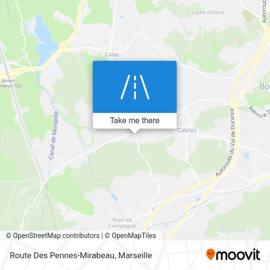 Route Des Pennes-Mirabeau map